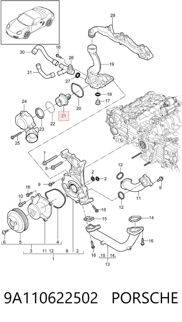  9A110622502 Porsche