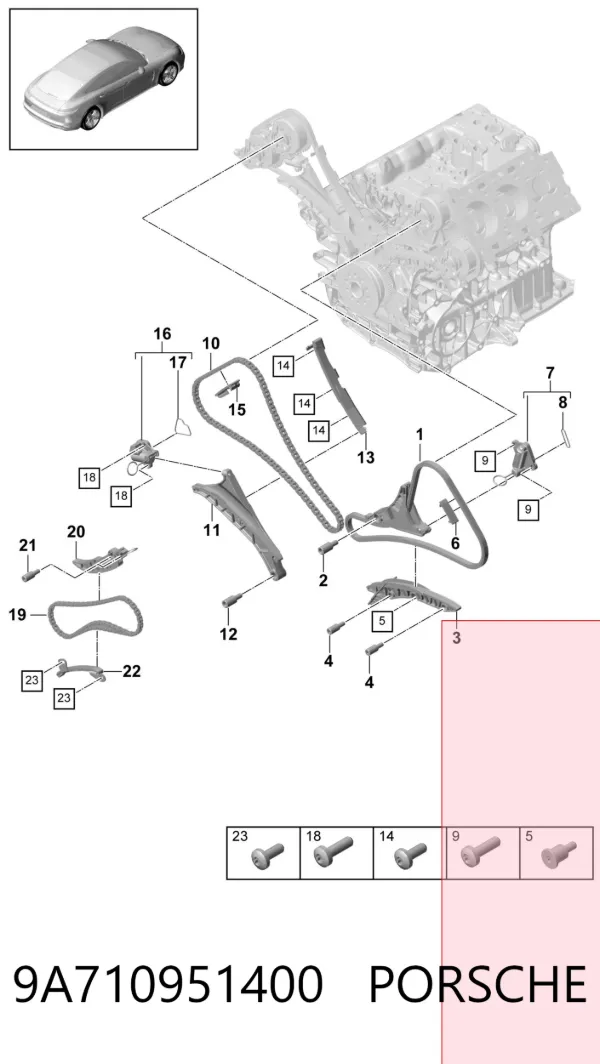  9A710951400 Porsche