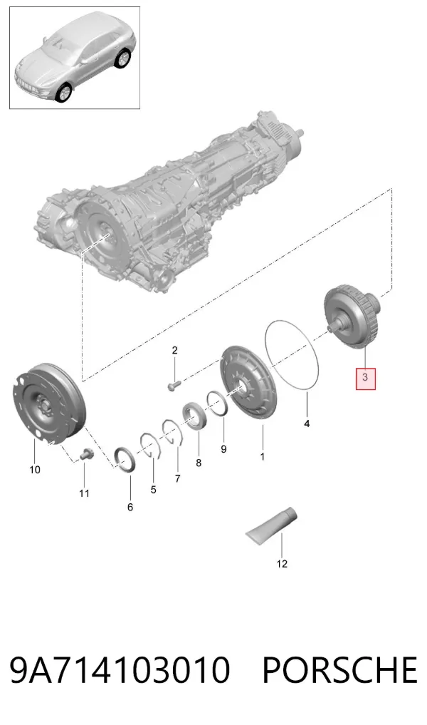 Зчеплення 9A714103010 Porsche