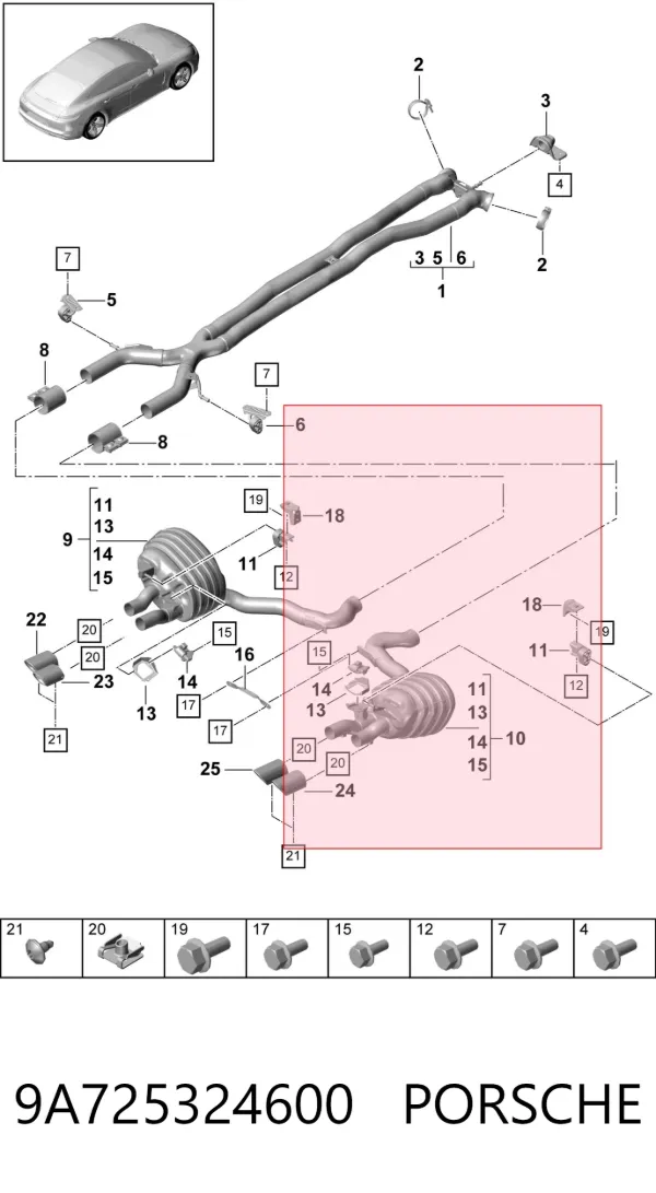  9A725324600 Porsche