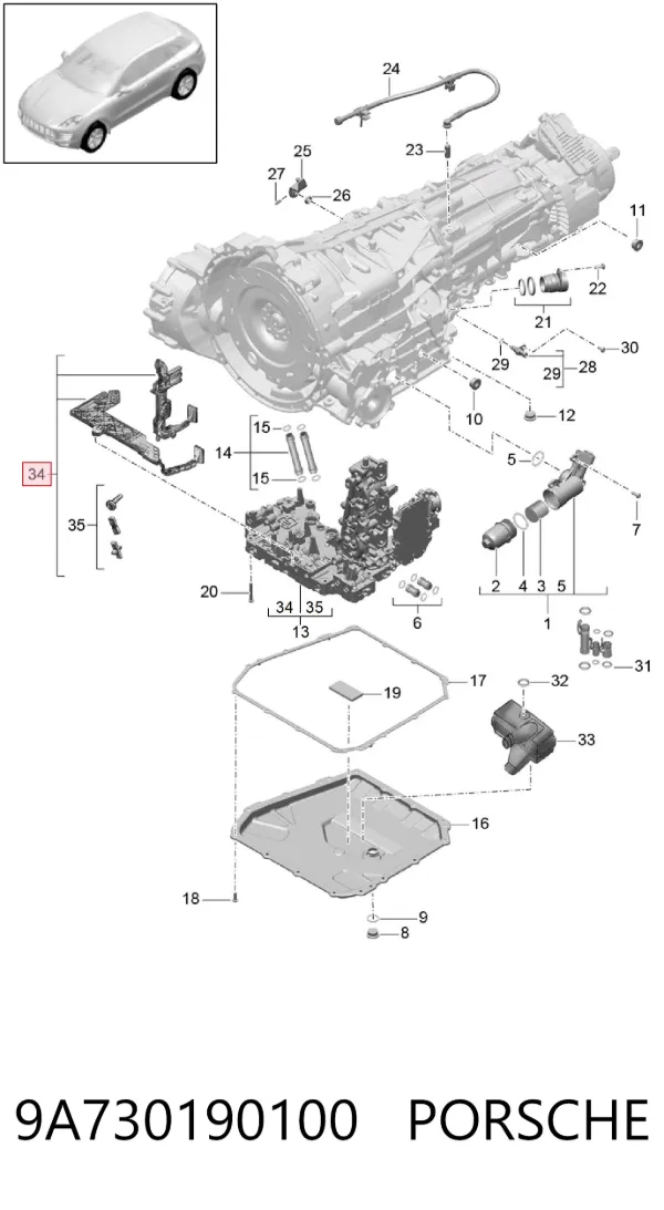 Ремкомплект АКПП 9A730190100 Porsche