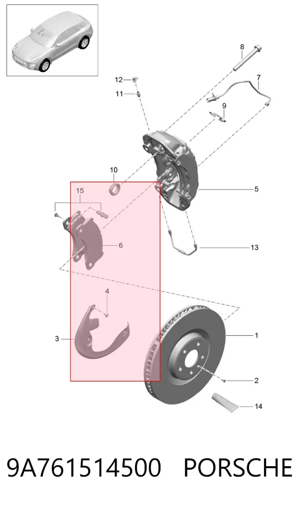  9A761514500 Porsche