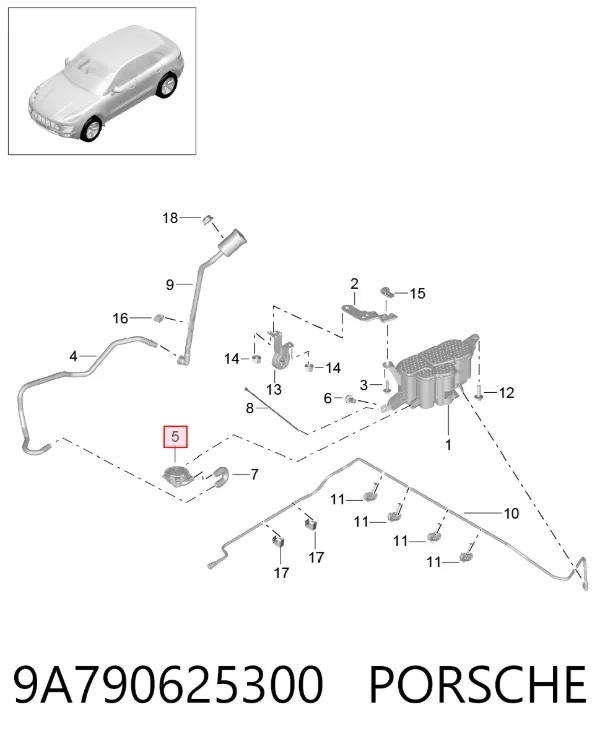 Клапан абсорбера 9A790625300 Porsche