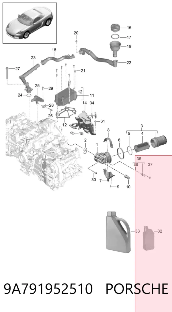  9A791952510 Porsche