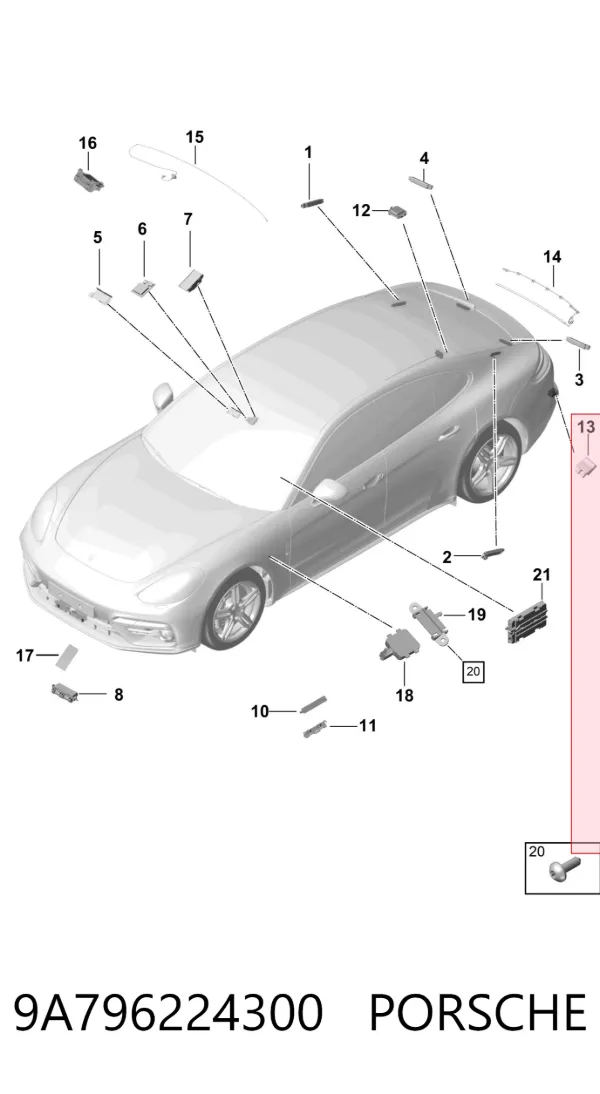  9A796224300 Porsche