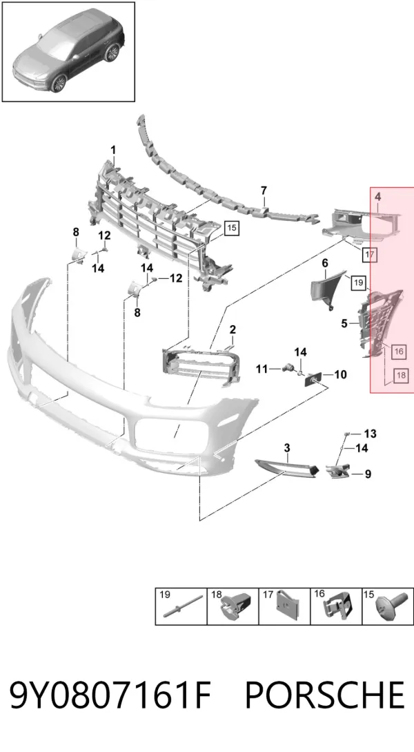 9Y0807161F Porsche