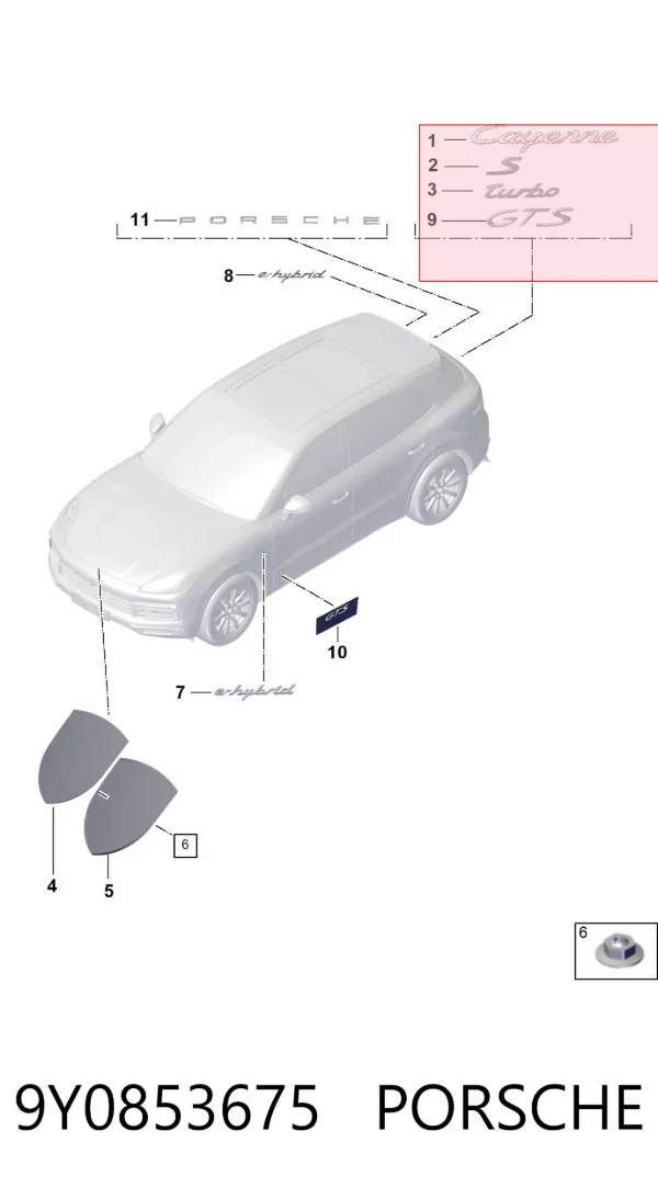  9Y0853675 Porsche