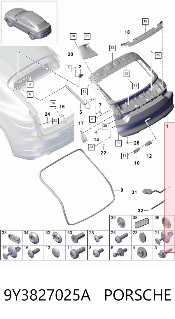  9Y3827025A Porsche
