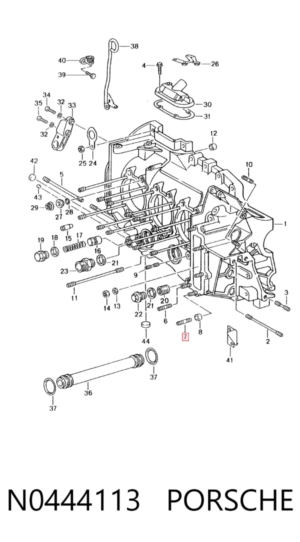 Шпилька випускного колектора N0444113 Porsche