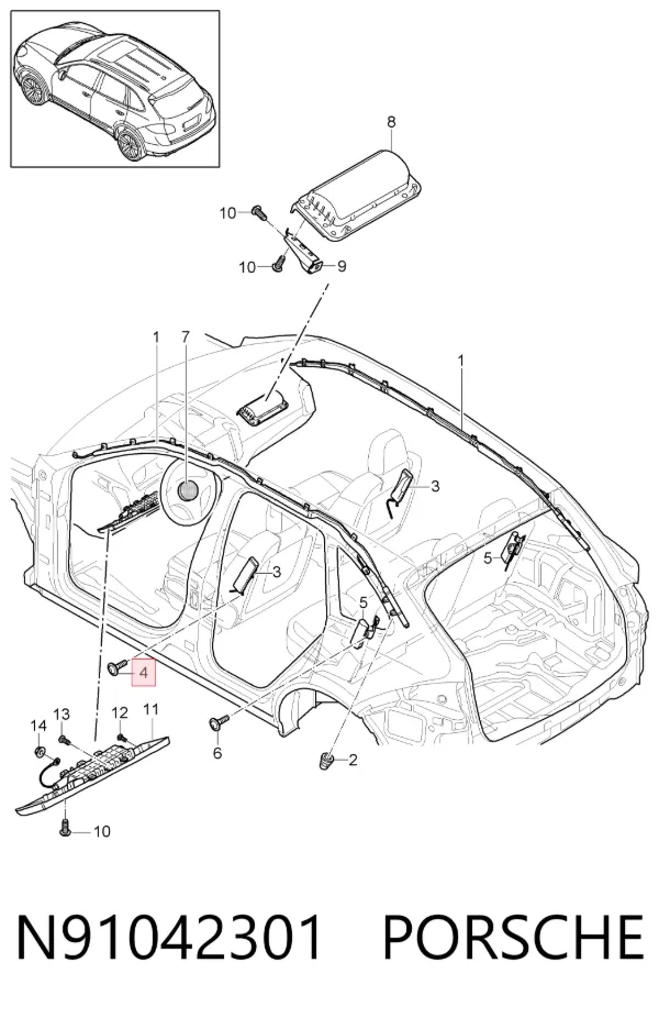 Болт N91042301 Porsche