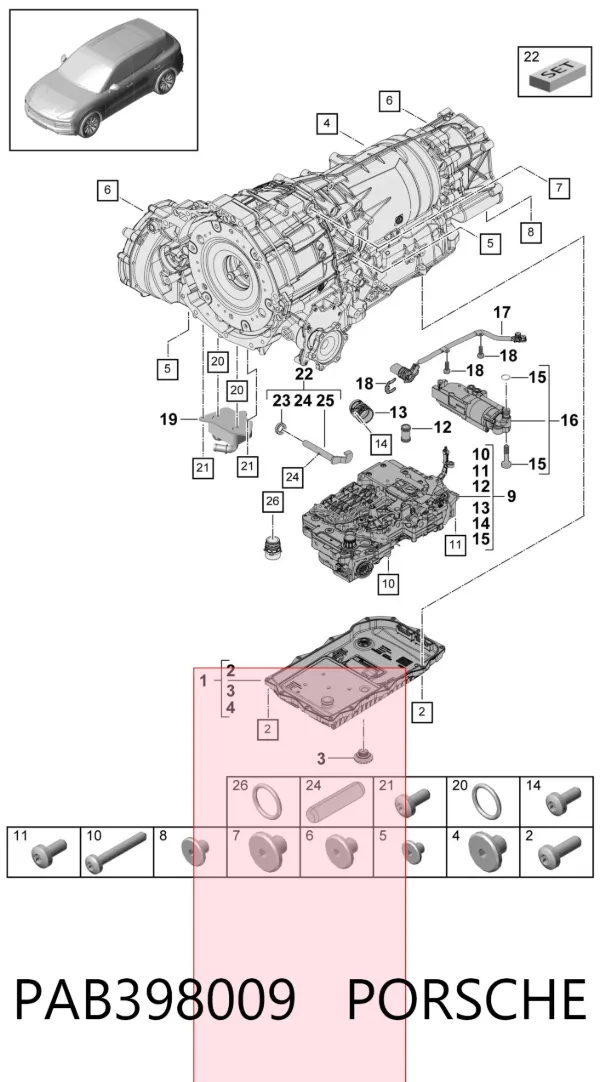 Піддон АКПП PAB398009 Porsche