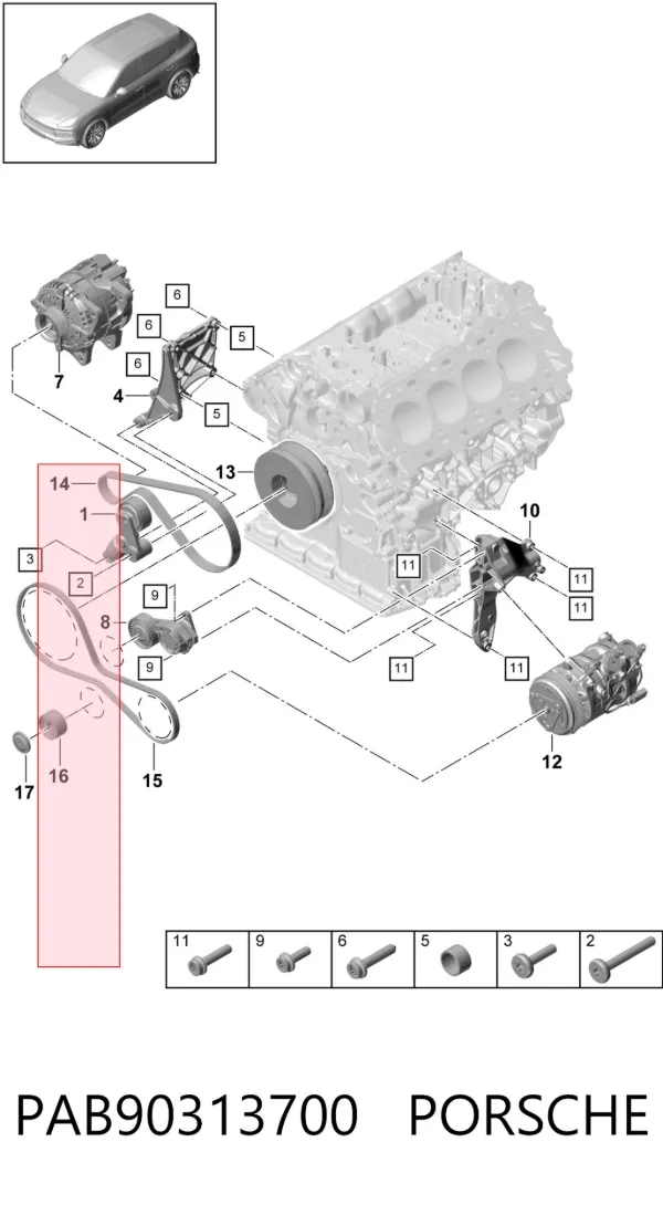  PAB90313700 Porsche
