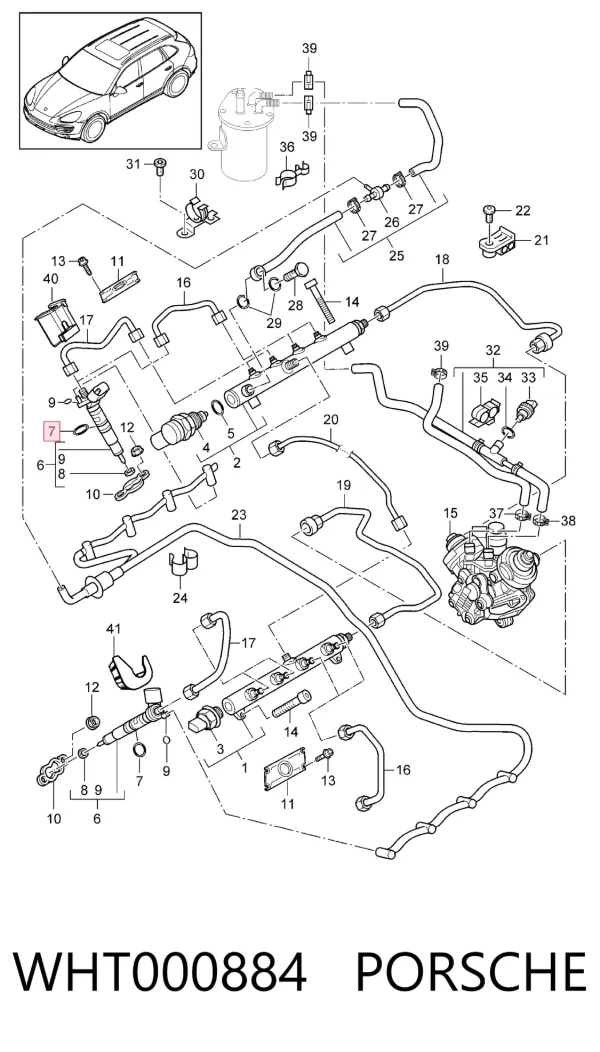 Кільце форсунки WHT000884 Porsche