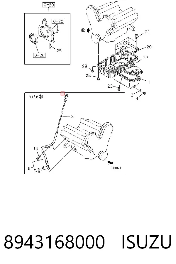 Пробка піддона двигуна 8943168000 Isuzu