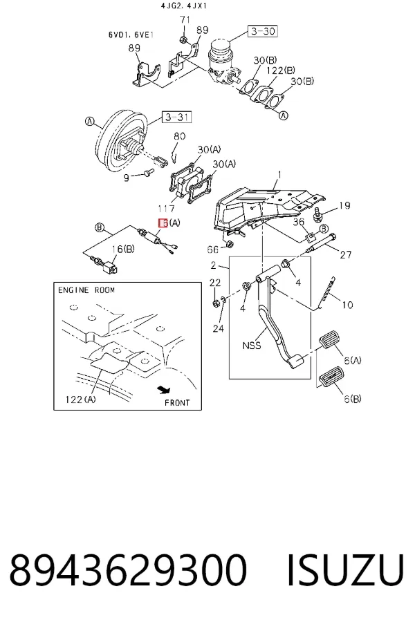 Жабка тормозу 8943629300 Isuzu