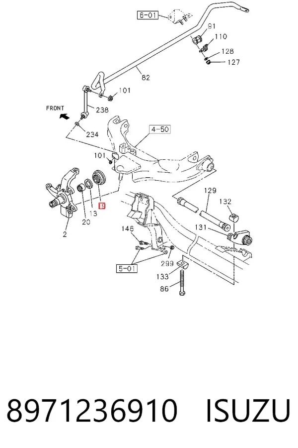 Сальник передньої маточини 8971236910 Isuzu