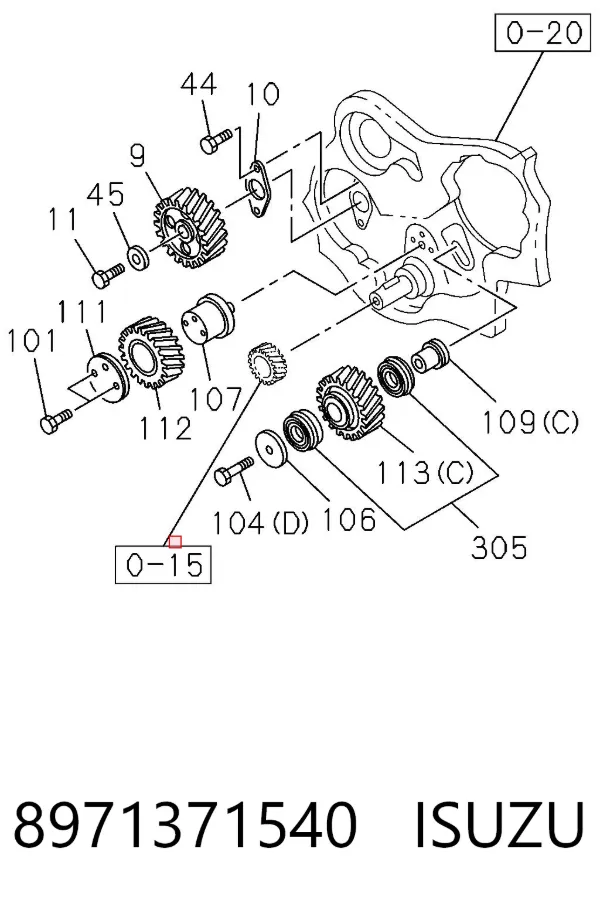 Клапан впускний 8971371540 Isuzu