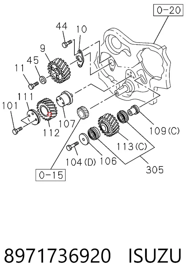 Сальник клапана 8971736920 Isuzu