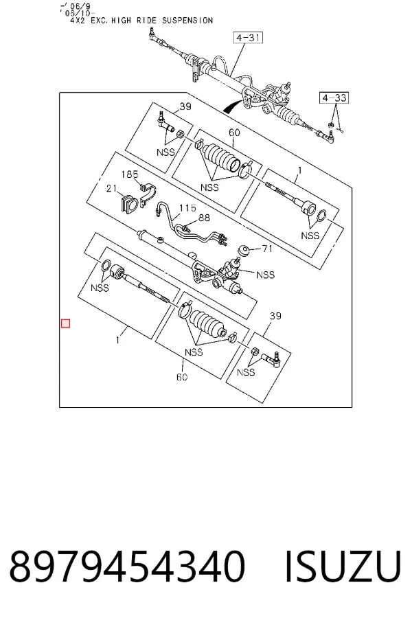 Рульовий наконечник 8979454340 Isuzu
