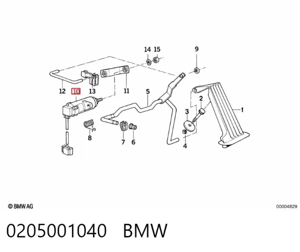 Датчик положення педалі акселератора (газу) 0205001040 BMW