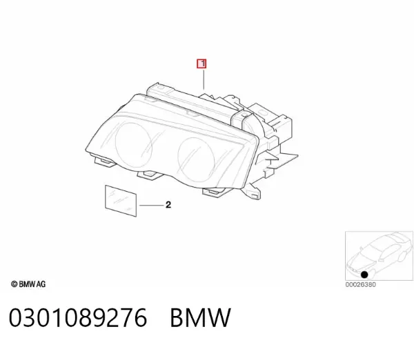Фара права 0301089276 BMW