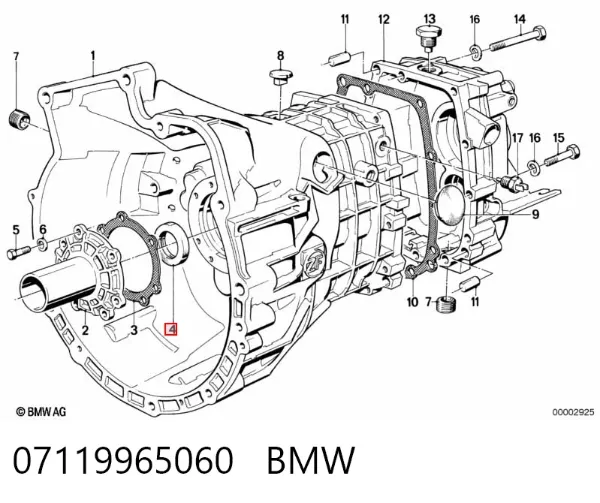 Сальник АКПП/КПП, вхідного/первинного валу 07119965060 BMW
