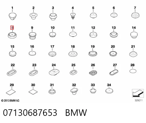 Ремкомплект гальмівного циліндру 07130687653 BMW