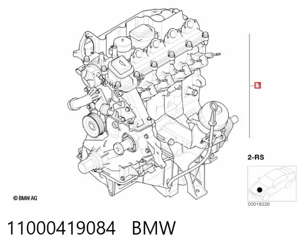 Двигун 11000419084 BMW