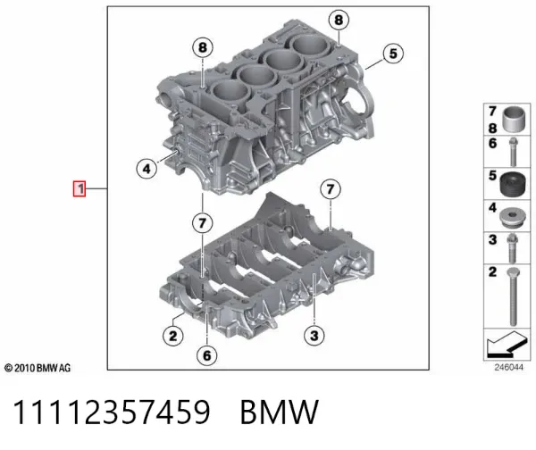 Блок циліндрів двигуна 11112357459 BMW