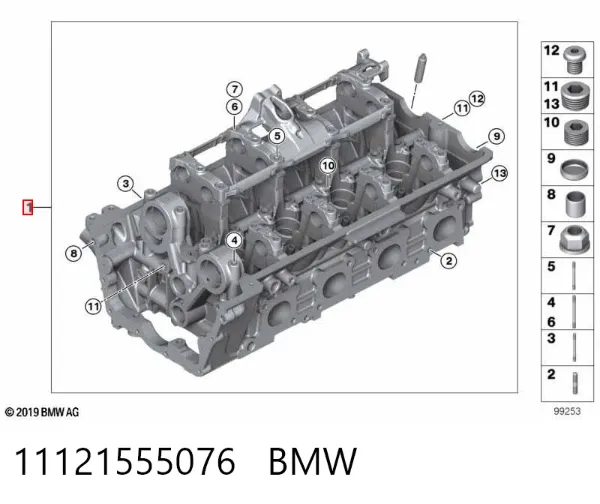 ГБЦ 11121555076 BMW