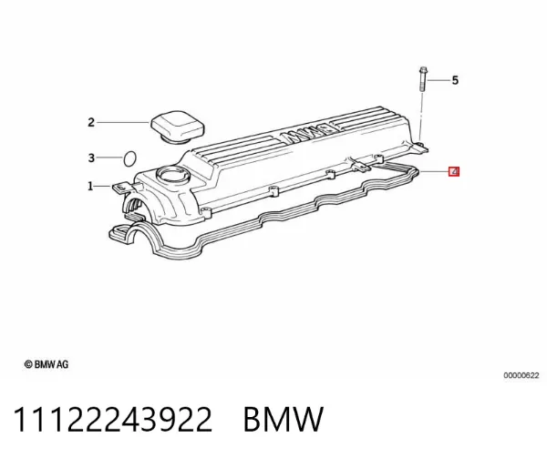 Прокладка клапанної кришки 11122243922 BMW