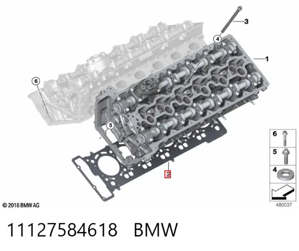 Прокладка ГБЦ 11127584618 BMW