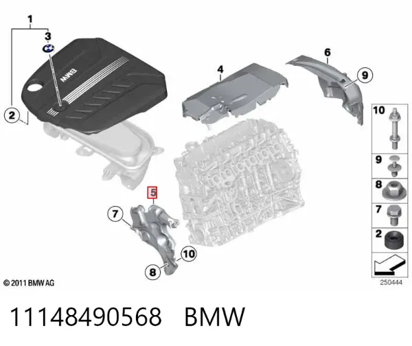 Кришка двигуна декоративна 11148490568 BMW