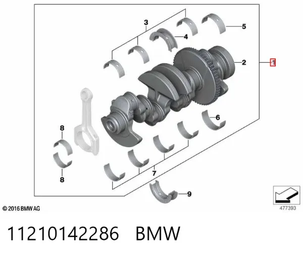 Колінвал 11210142286 BMW