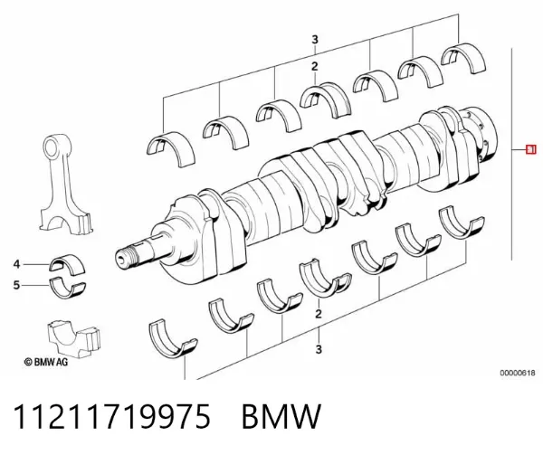 Колінвал 11211719975 BMW