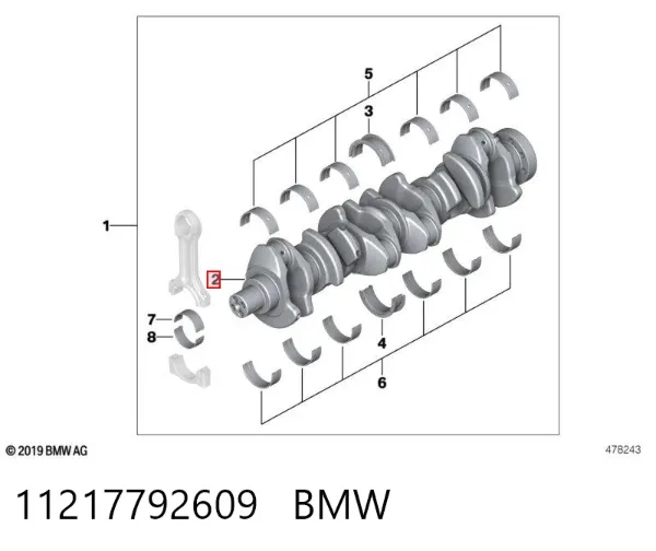 Колінвал BMW 5 E61