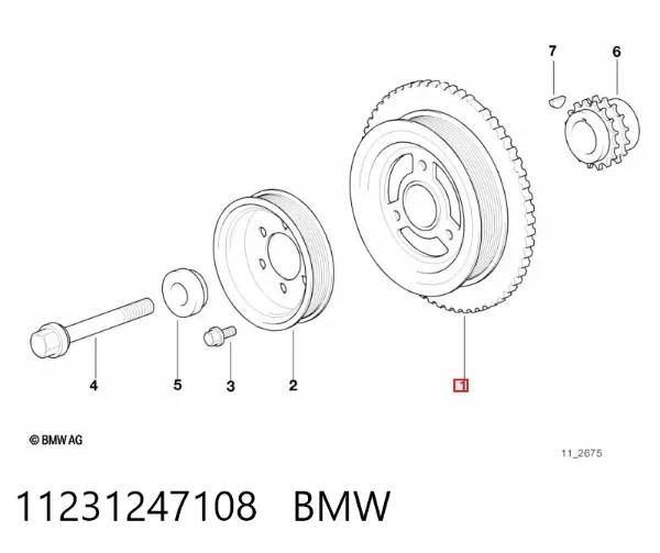 Шків колінвала 11231247108 BMW