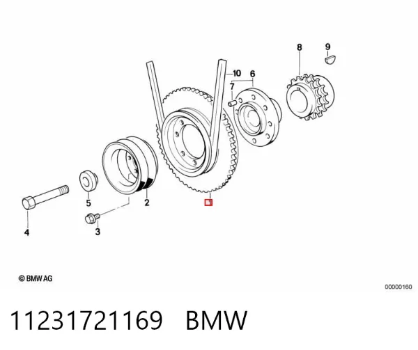Шків колінвала 11231721169 BMW