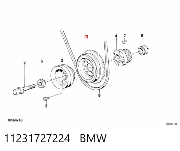 Шків колінвала 11231727224 BMW