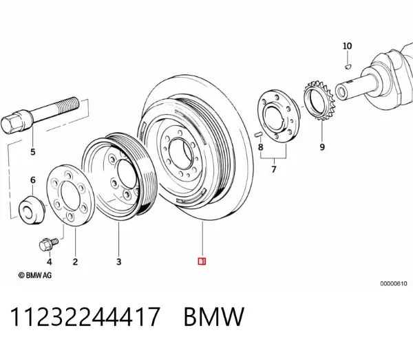 Шків колінвала 11232244417 BMW