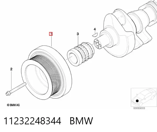 Шків колінвала BMW 7 E38