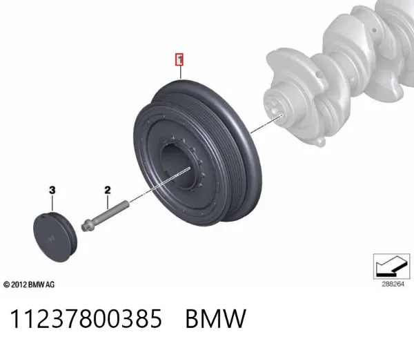 Шків колінвала 11237800385 BMW