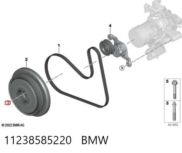 Болт колінвалу 11238585220 BMW