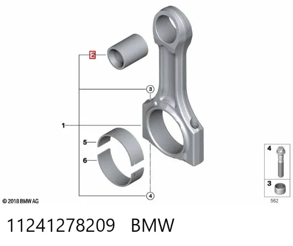 Втулка шатуна 11241278209 BMW