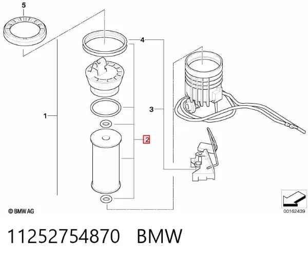 Паливний фільтр 11252754870 BMW