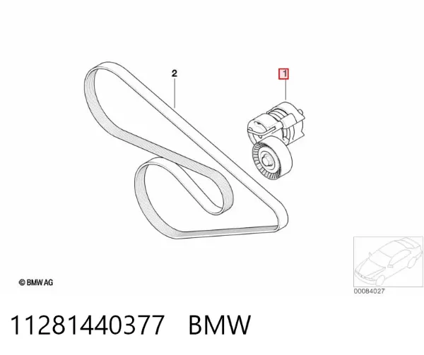 Натягувач приводного ременя 11281440377 BMW