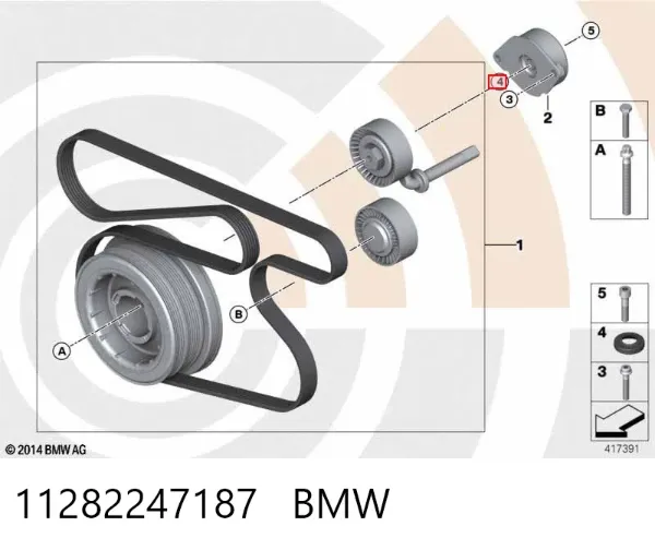 Натяжний ролик 11282247187 BMW