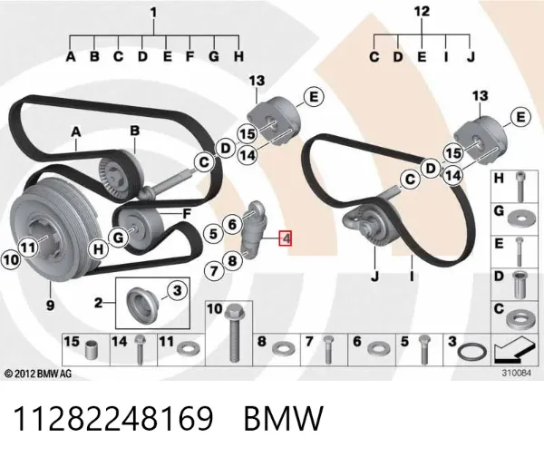Натягувач приводного ременя 11282248169 BMW