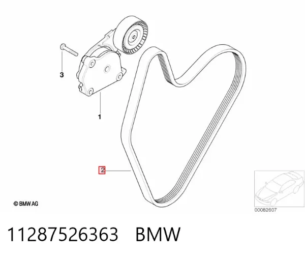 Ремінь генератора 11287526363 BMW