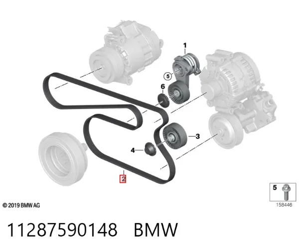 Ремінь генератора 11287590148 BMW